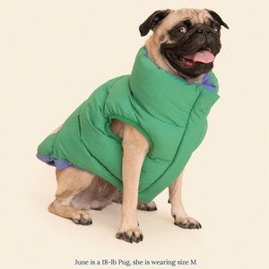 Little Beast Super Duper Reversible Parka Vest - Green & Blue NWT